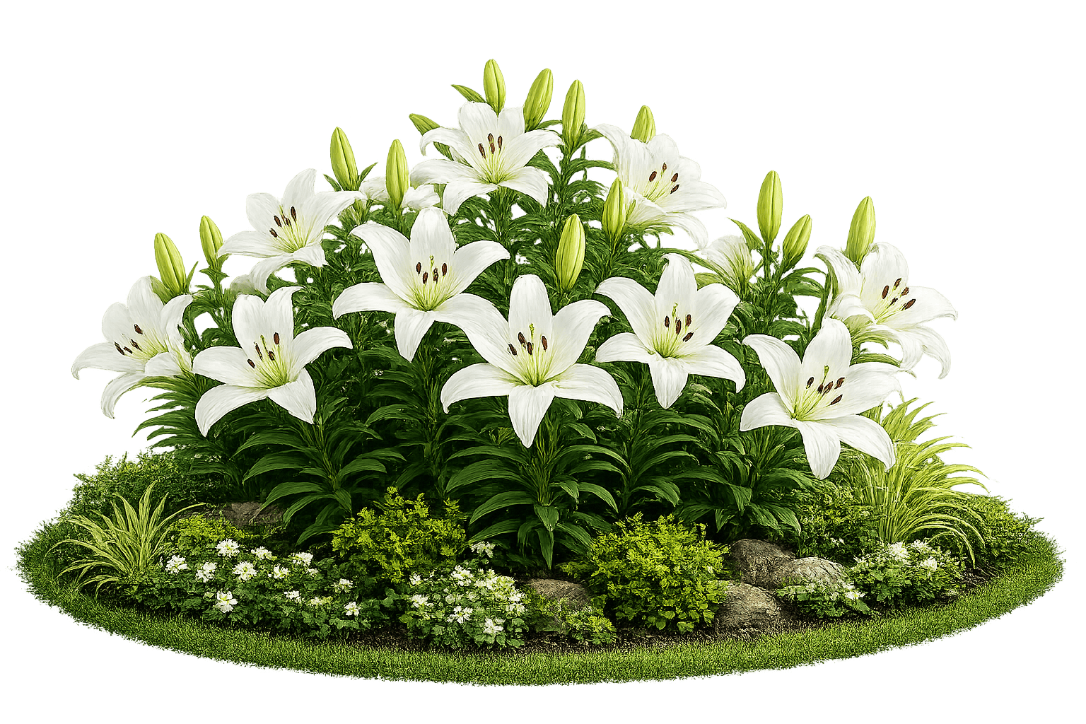 Armeria Lily 3D Botanical